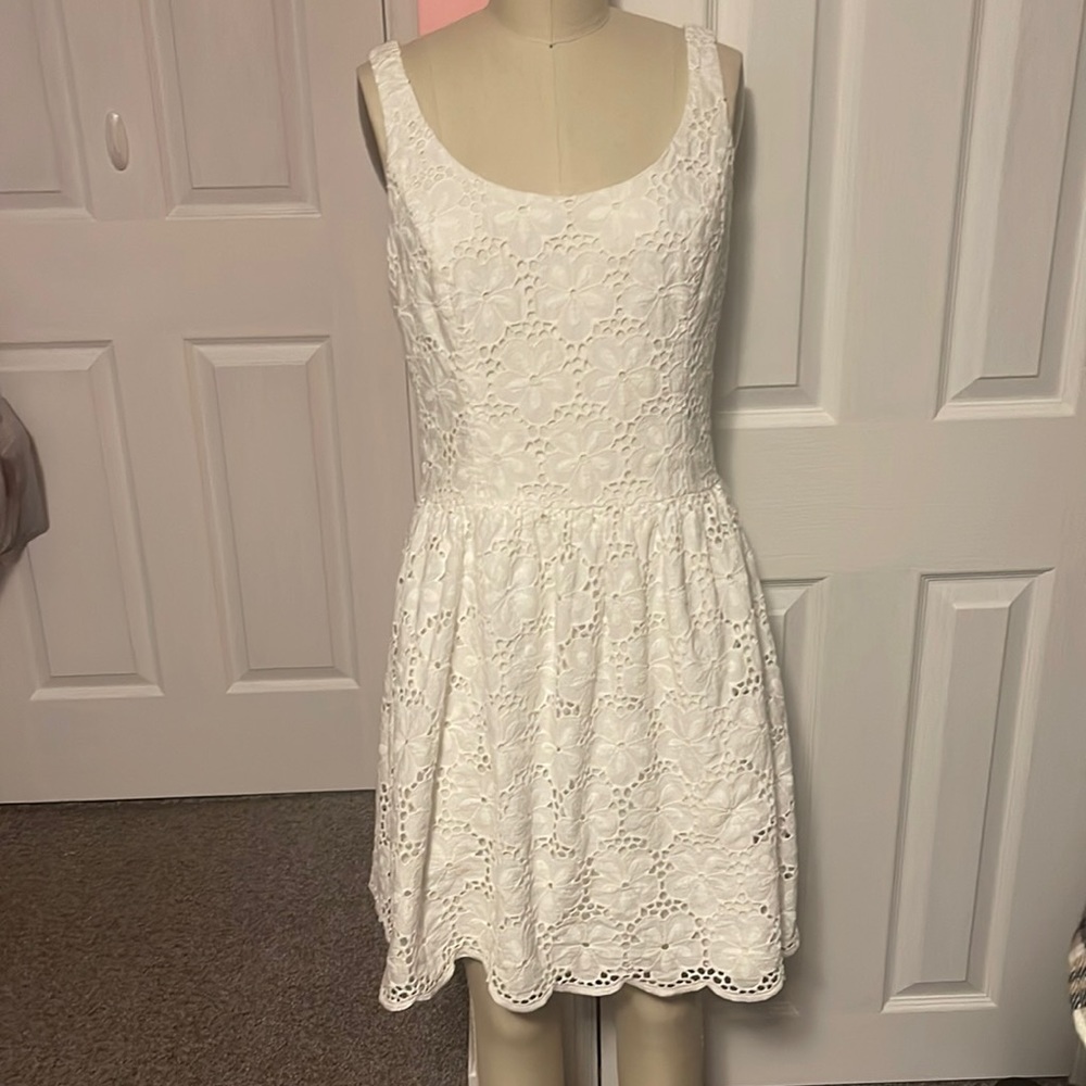 Lilly Pulitzer White Eyelet Sleeveless Dress